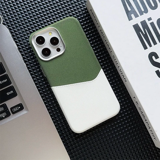 Colorblock Phone Case with Card Holder 