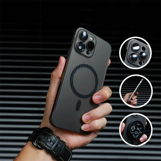 كفر مغناطيسي بلمسة مطفية بدون حواف لجهاز iPhone 16 Pro Max كفر بدون حواف مع دعم MagSafe كفر آيفون 16 بلمسة مطفية مقاومة للبصمات