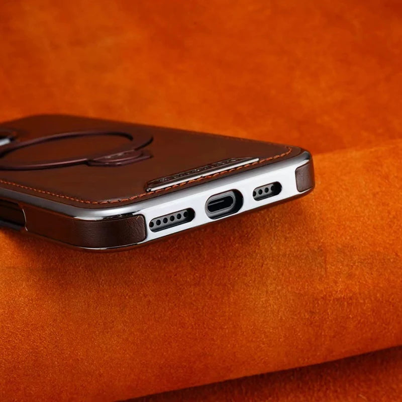 Magnetic Case with Rotating Bracket for iPhone 16 Pro Max 