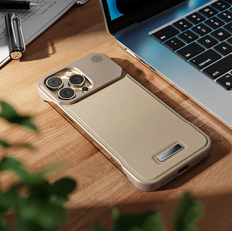 Magnetic Leather Fragrant iPhone Case Without Borders 