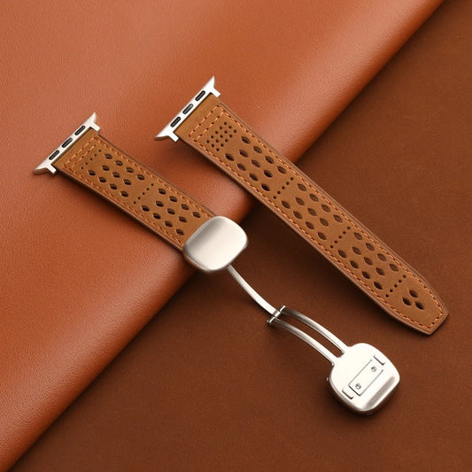 Apple iWatch Band Genuine Leather｜Magnetic Clasp｜Comfortable and Breathable 