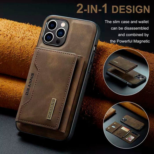 2 In 1 Detachable Magnetic Leather Case for IPhone - MobileGear